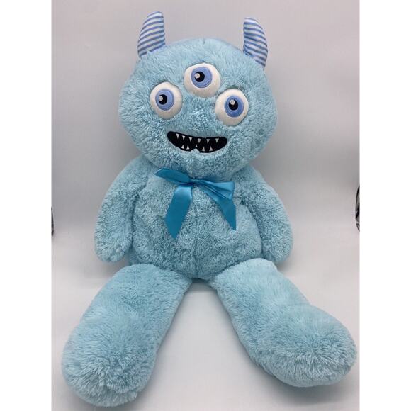 Three Eyed Monster 38” Blue Plush Stuffed Animal Hug&Luv RARE HTF Soft Jumbo XL - Picture 2 of 5